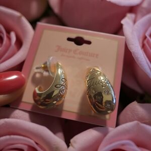 Juicy Couture Gold Earrings with Crystal Accents